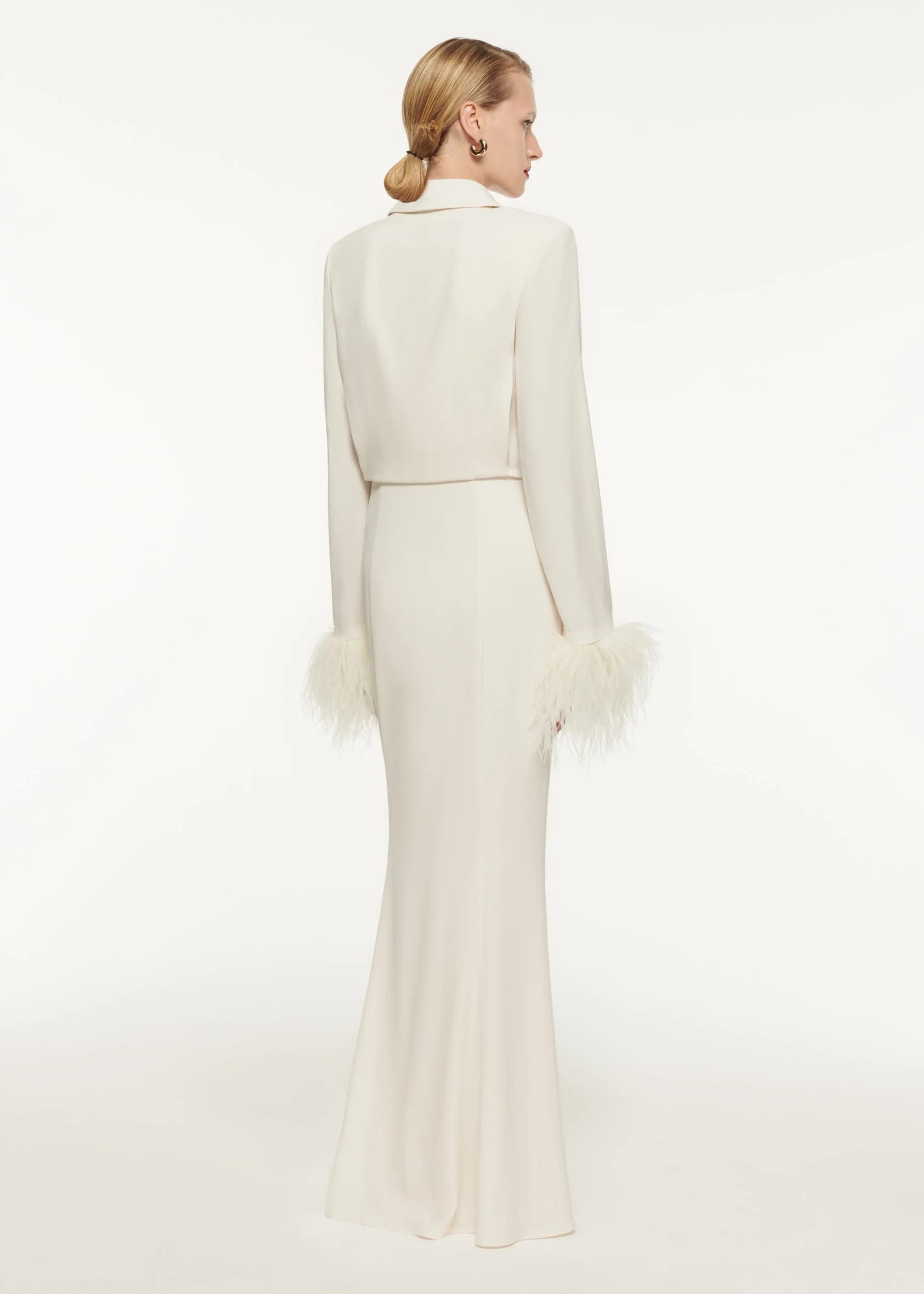 Ready To Wear Roland Mouret Satin Crepe Shirt Maxi Dress
