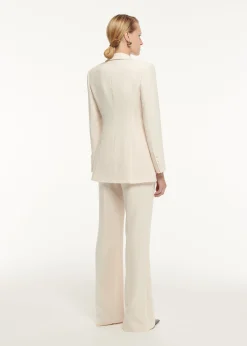 Ready To Wear|Ready To Wear Roland Mouret Satin Crepe Trouser Cream