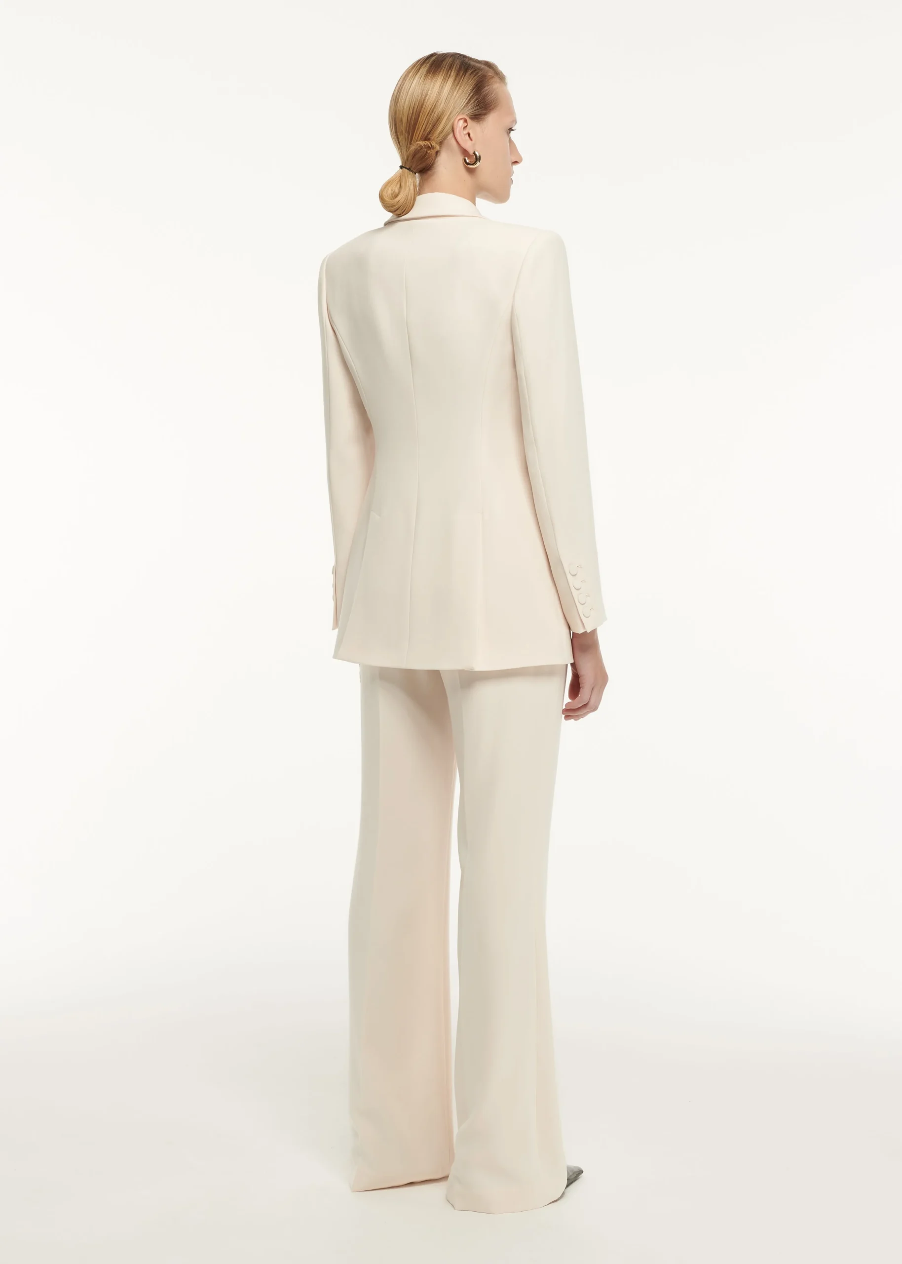 Ready To Wear|Ready To Wear Roland Mouret Satin Crepe Trouser Cream