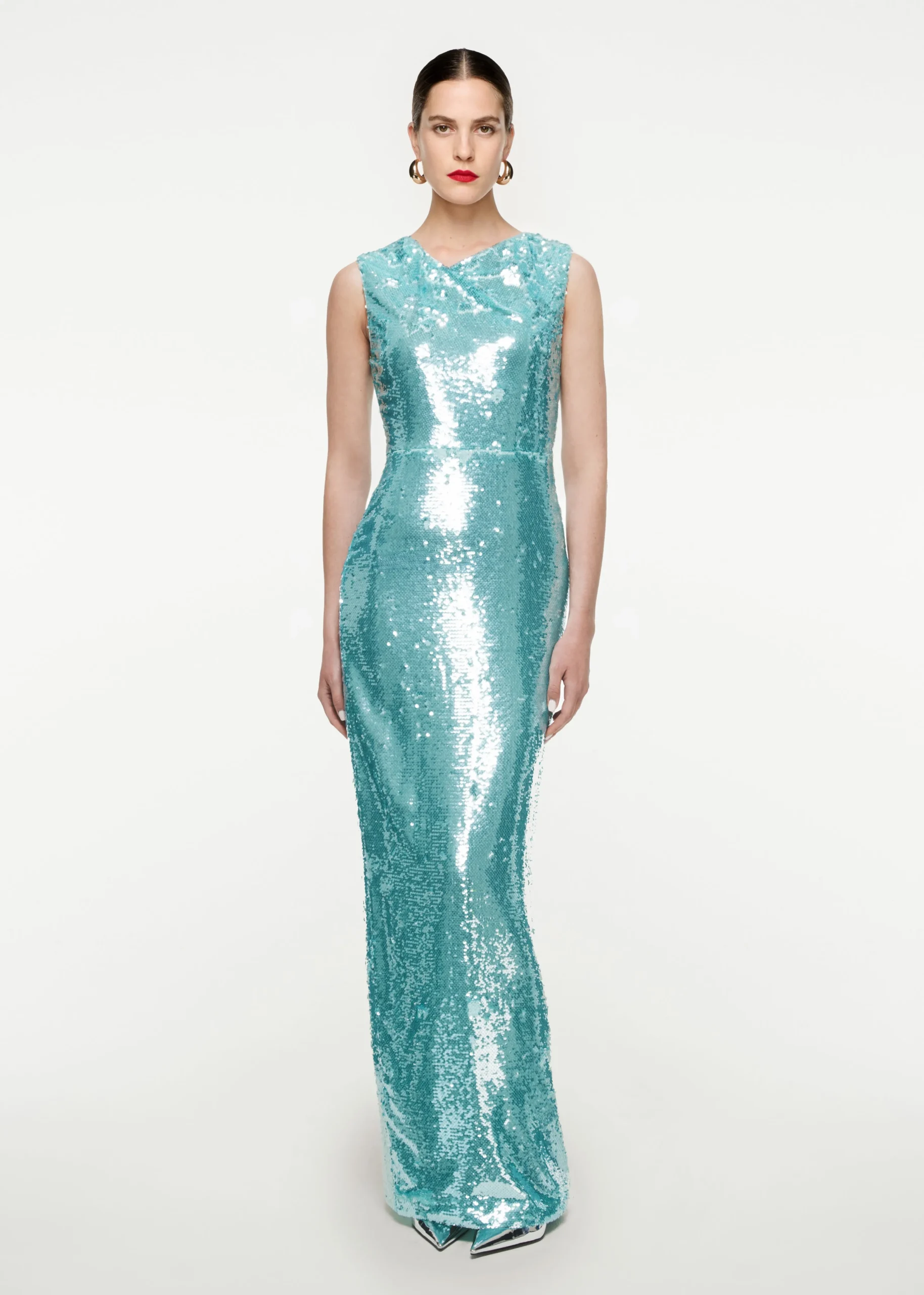 Ready To Wear|Ready To Wear Roland Mouret Sequin Maxi Dress Blue