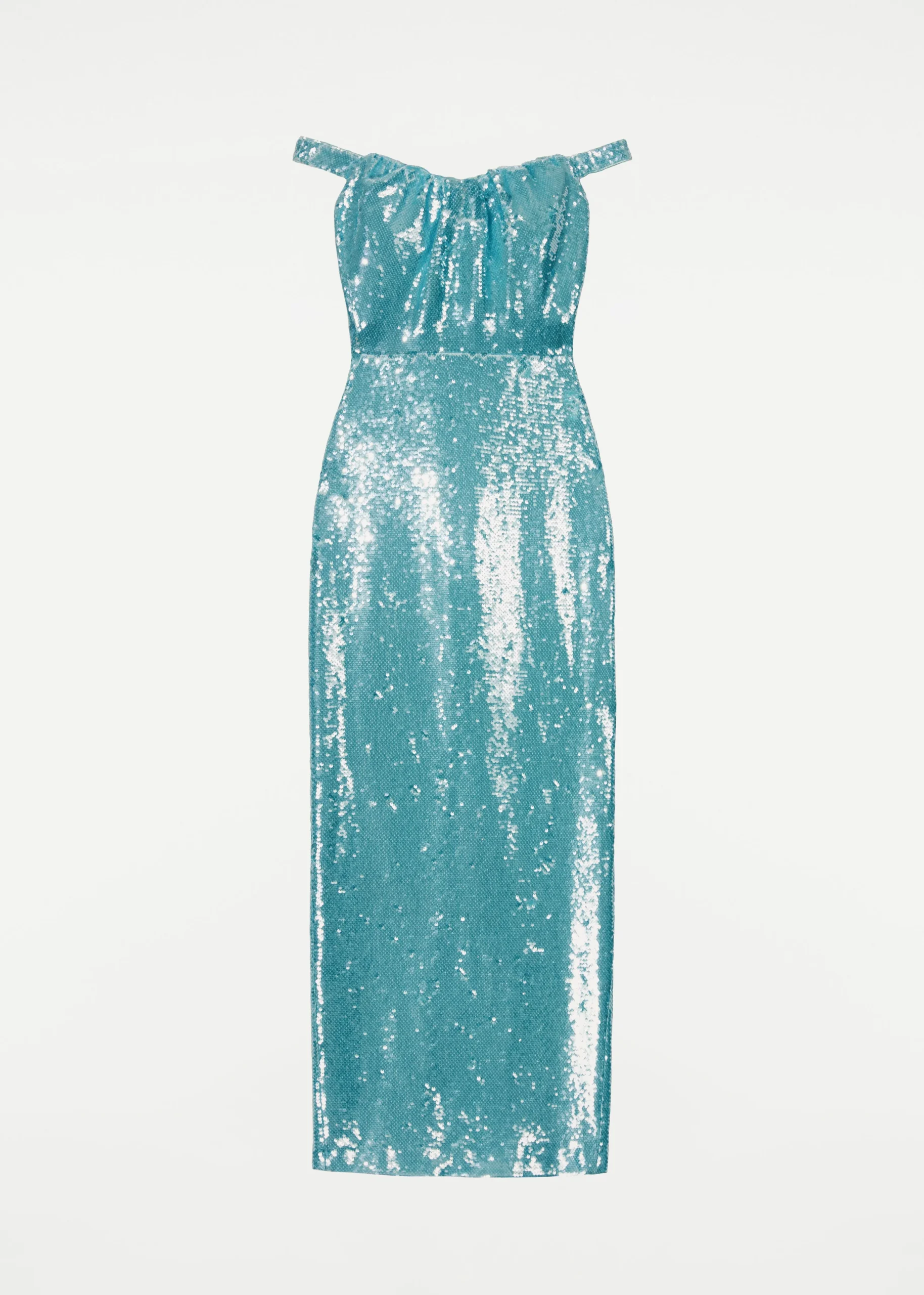 Ready To Wear|Ready To Wear Roland Mouret Sequin Midi Dress Blue
