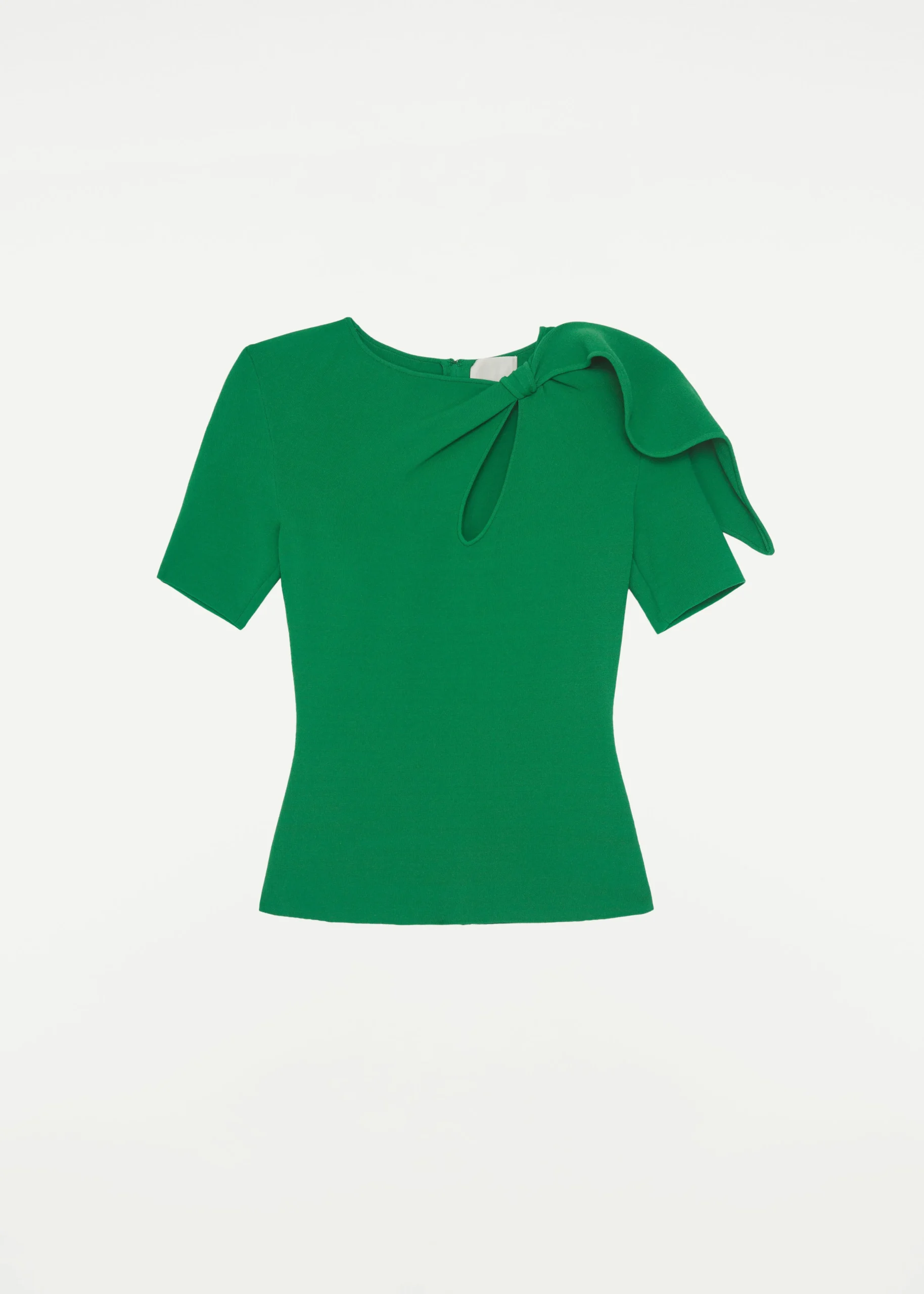 Ready To Wear|Ready To Wear|Ready To Wear Roland Mouret Short Sleeve Knit Top Green