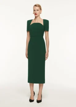 Ready To Wear|Ready To Wear Roland Mouret SHORT SLEEVE MOON MIDI DRESS