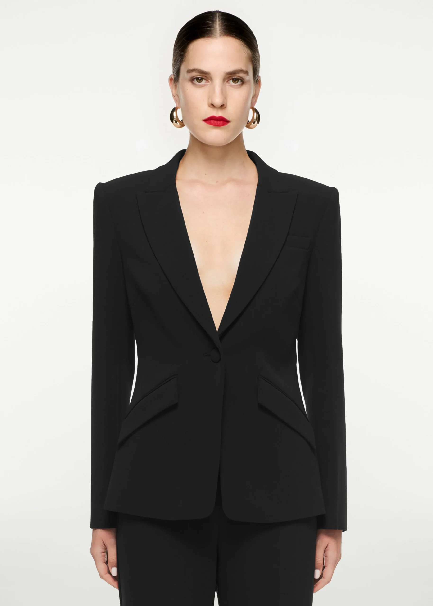 Ready To Wear|Ready To Wear|Ready To Wear Roland Mouret Single Breasted Stretch Cady Blazer Black