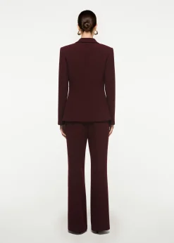 Ready To Wear|Ready To Wear|Ready To Wear Roland Mouret Single Breasted Stretch Cady Blazer Maroon