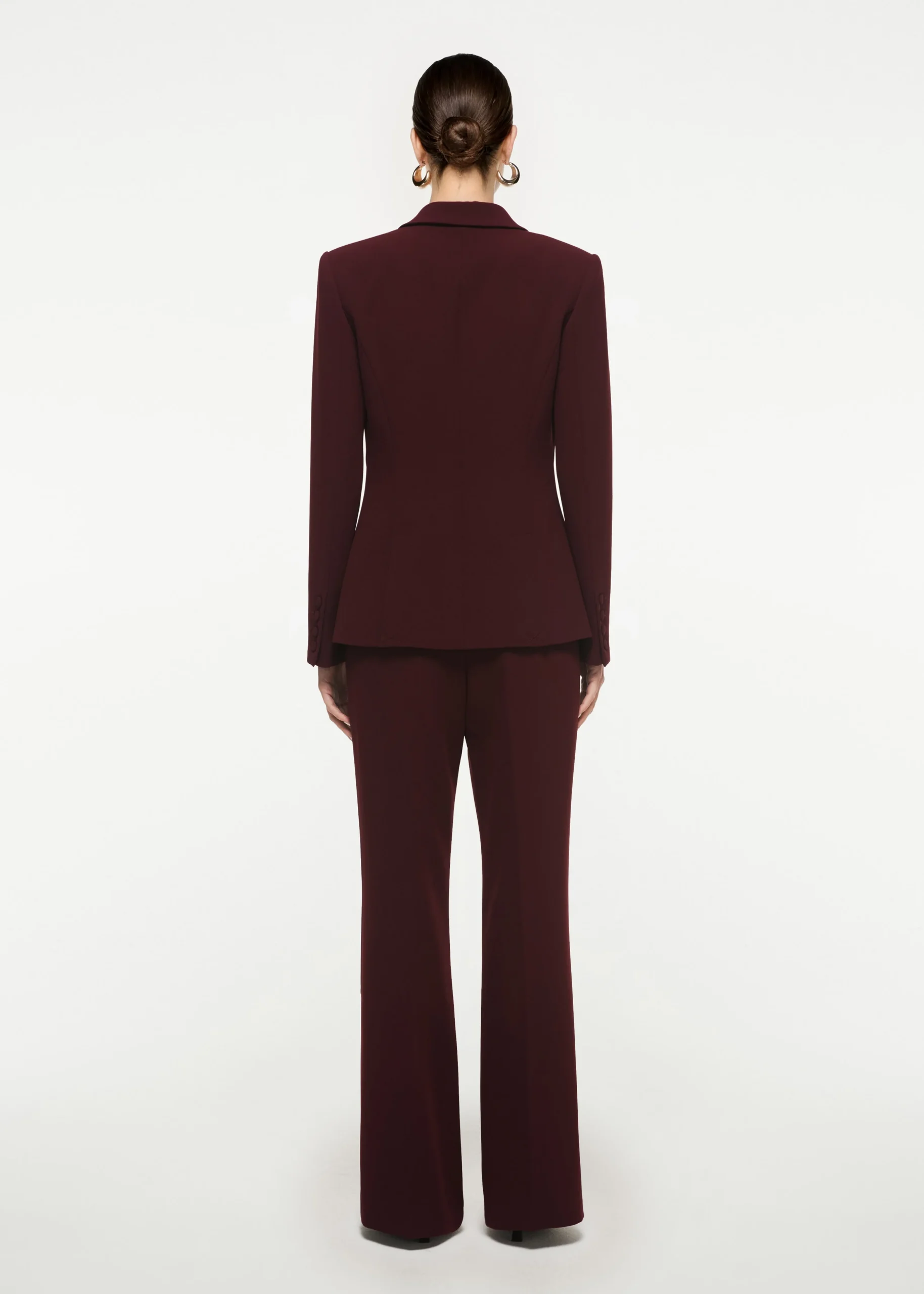 Ready To Wear|Ready To Wear|Ready To Wear Roland Mouret Single Breasted Stretch Cady Blazer Maroon