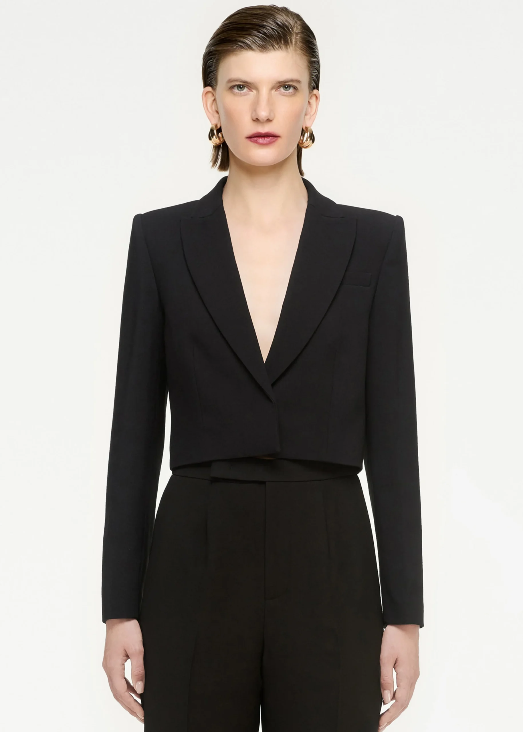 Ready To Wear|Ready To Wear|Ready To Wear Roland Mouret Straight Cut Wool Silk Trouser Black
