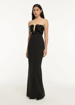 Ready To Wear Roland Mouret Strapless Embellished Maxi Dress