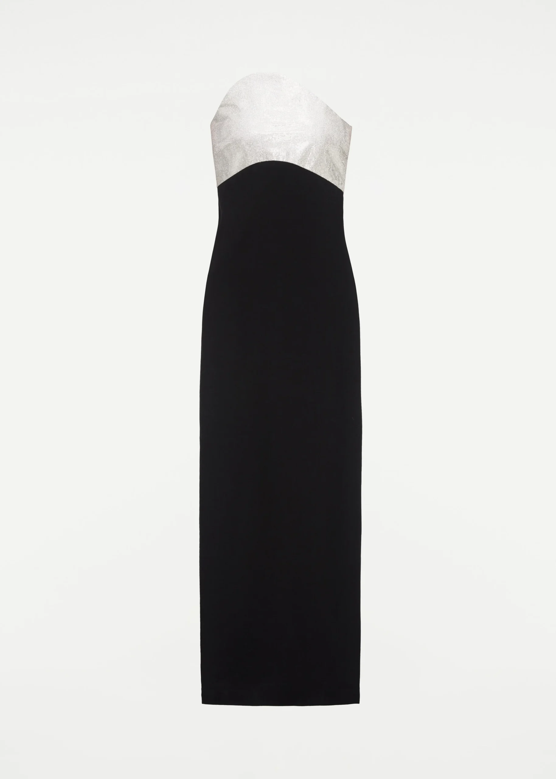 Ready To Wear|Ready To Wear Roland Mouret Strapless Silk Wool Diamante Maxi Dress Black