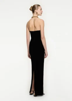 Ready To Wear|Ready To Wear Roland Mouret Strapless Velvet Gown Black