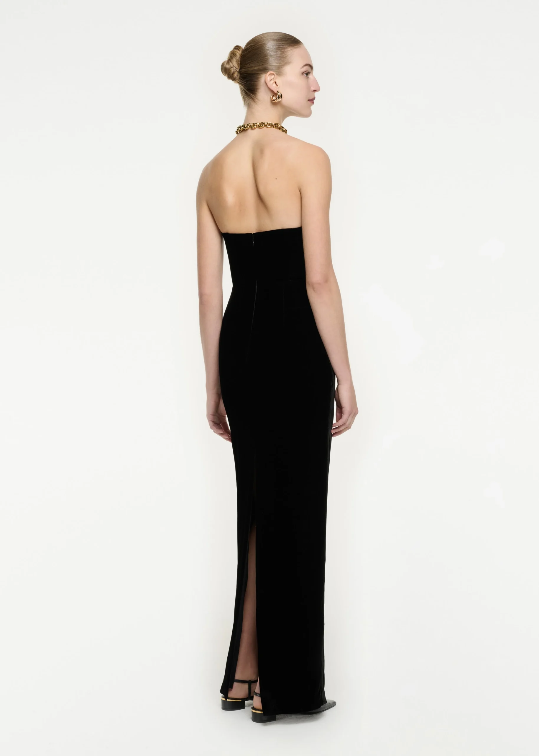 Ready To Wear|Ready To Wear Roland Mouret Strapless Velvet Gown Black
