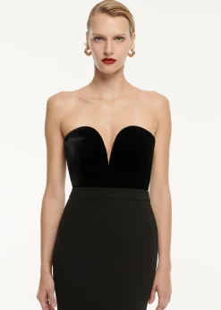 Ready To Wear|Ready To Wear Roland Mouret Strapless Velvet Top
