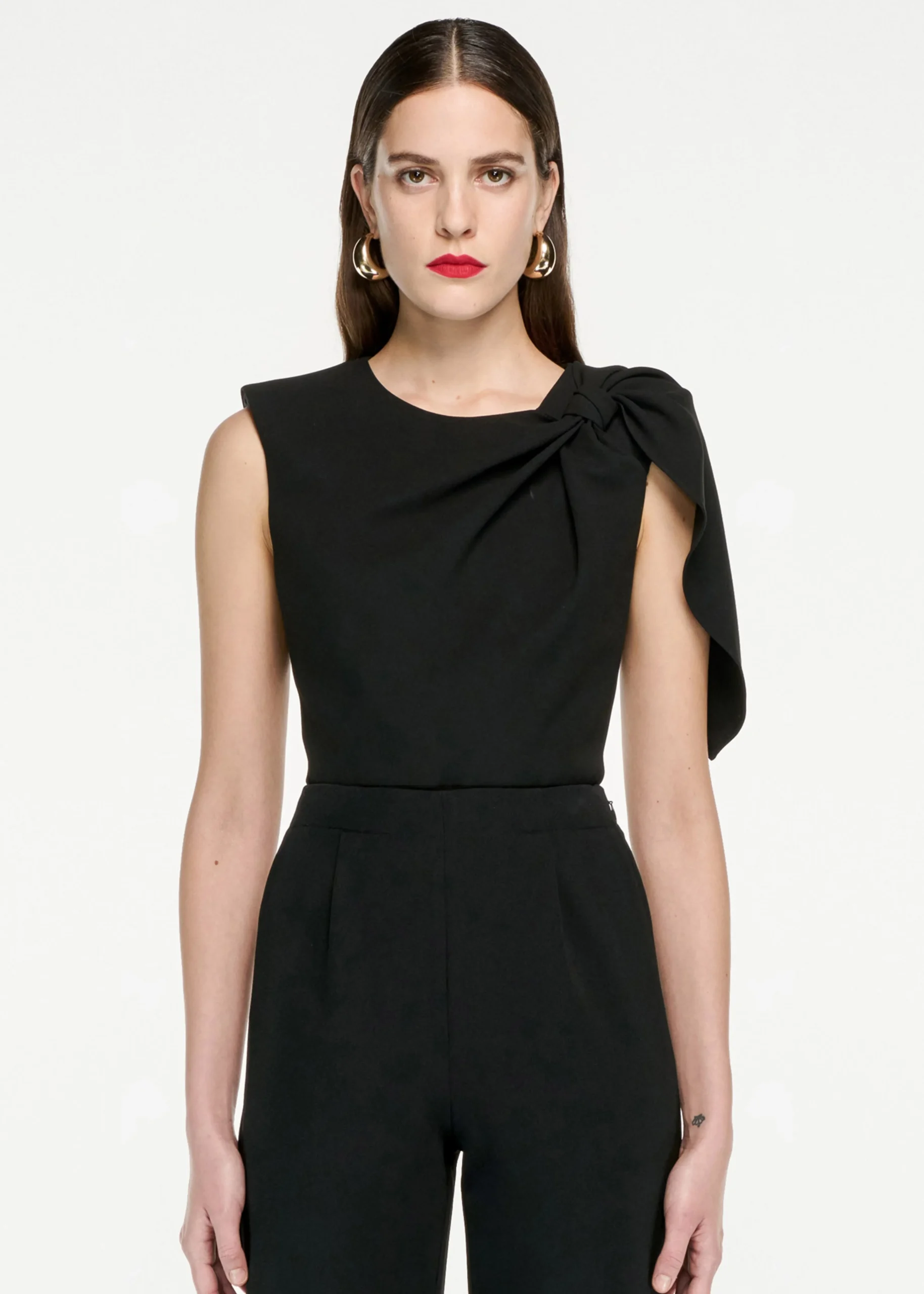 Ready To Wear|Ready To Wear Roland Mouret Stretch Cady Top Black