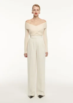 Ready To Wear|Ready To Wear Roland Mouret Wide Leg Stretch Cady Trouser