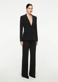 Ready To Wear|Ready To Wear|Ready To Wear Roland Mouret Wide Leg Stretch Cady Trouser Black