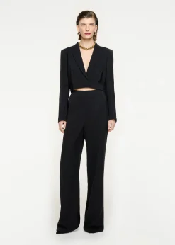 Ready To Wear|Ready To Wear|Ready To Wear Roland Mouret Wide Leg Stretch Cady Trouser Black