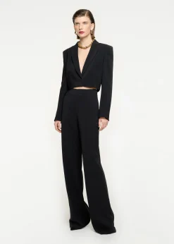 Ready To Wear|Ready To Wear|Ready To Wear Roland Mouret Wide Leg Stretch Cady Trouser Black