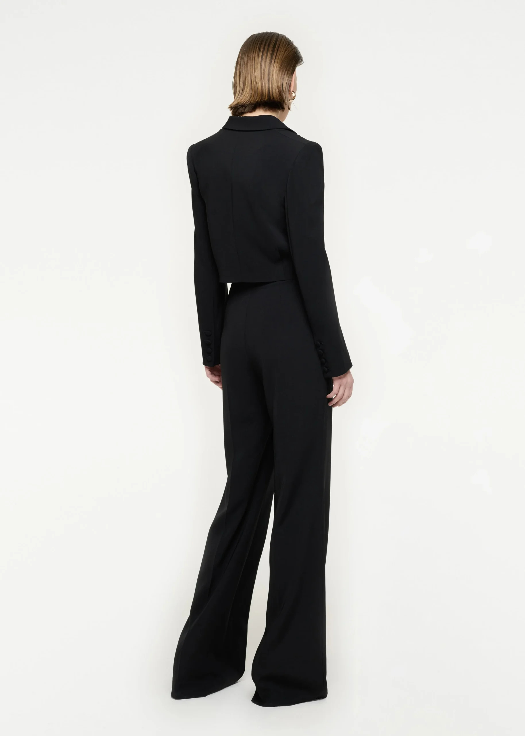 Ready To Wear|Ready To Wear|Ready To Wear Roland Mouret Wide Leg Stretch Cady Trouser Black