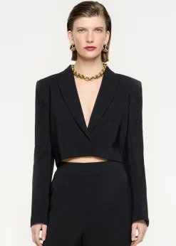 Ready To Wear|Ready To Wear|Ready To Wear Roland Mouret Wide Leg Stretch Cady Trouser Black