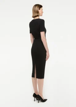 Ready To Wear|Ready To Wear|Ready To Wear Roland Mouret Wool Crepe Midi Skirt Black