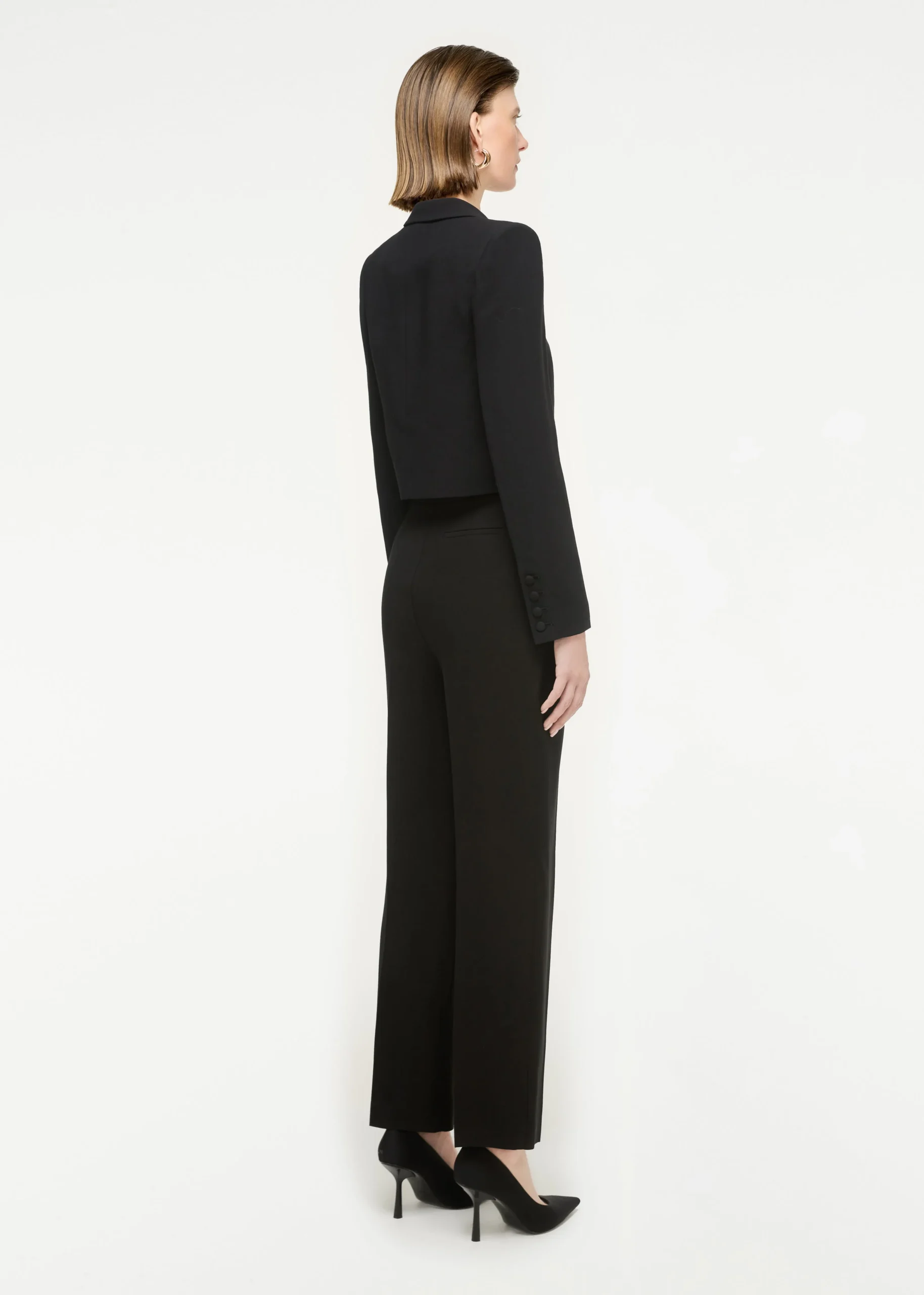 Ready To Wear|Ready To Wear|Ready To Wear Roland Mouret Wool Silk Cropped Jacket Black