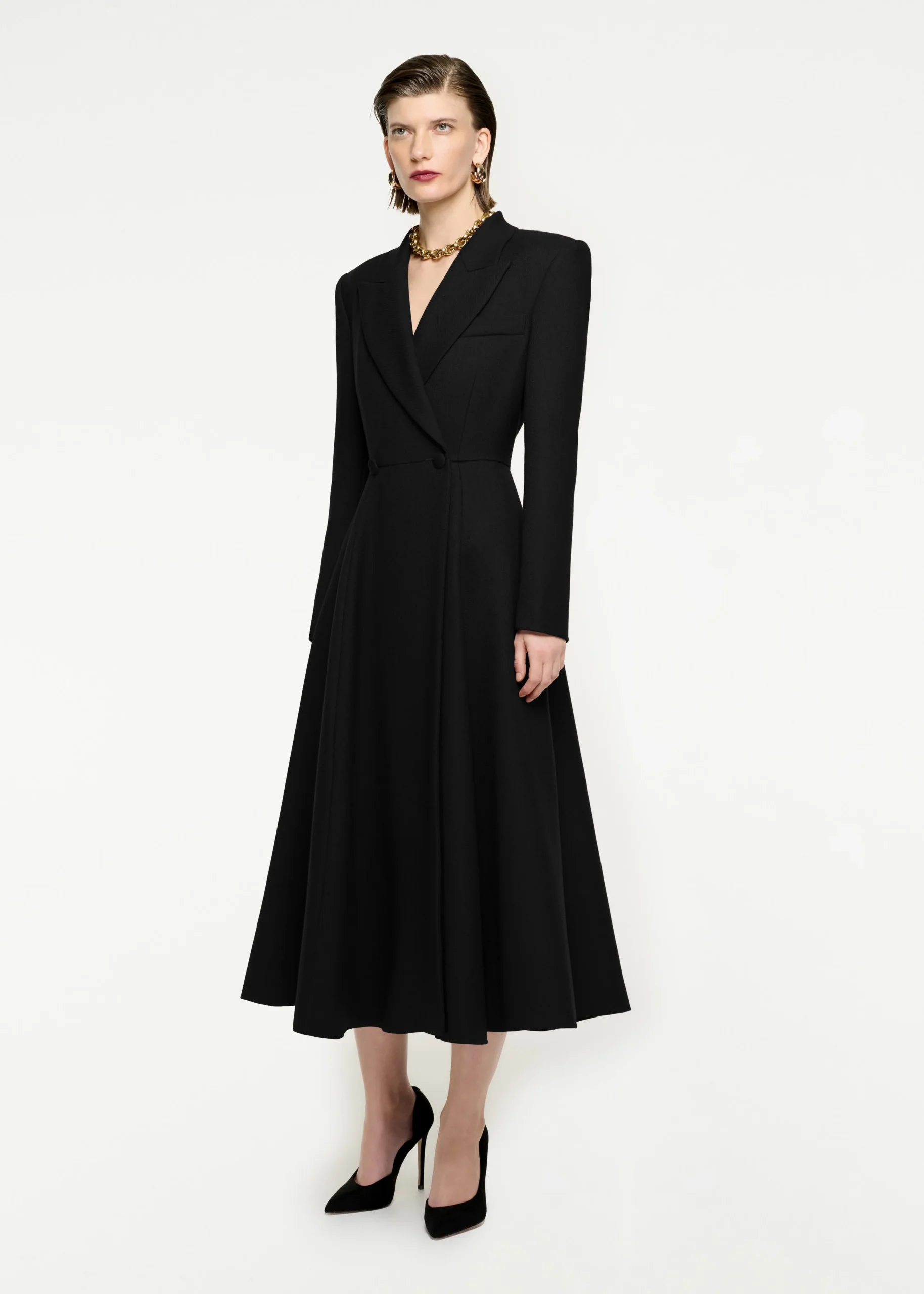 Ready To Wear|Ready To Wear Roland Mouret Wool Twill Coat Black